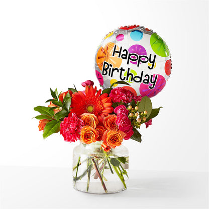 Fiesta Bouquet with Birthday Balloon – DANI' SWEET DELIGHTS, Las Vegas NV