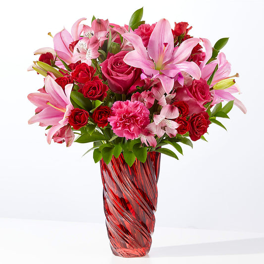 In Love Bouquet with Luxe Swirl Vase – DANI' SWEET DELIGHTS, Las Vegas NV