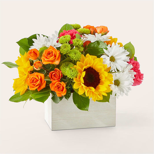 Sun-drenched Blooms Box Bouquet – DANI' SWEET DELIGHTS, Las Vegas NV