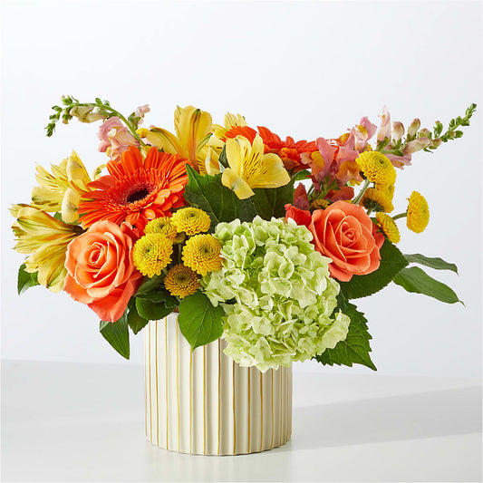 Autumn Sunshine Bouquet with Ivory Vase – DANI' SWEET DELIGHTS, Las Vegas NV