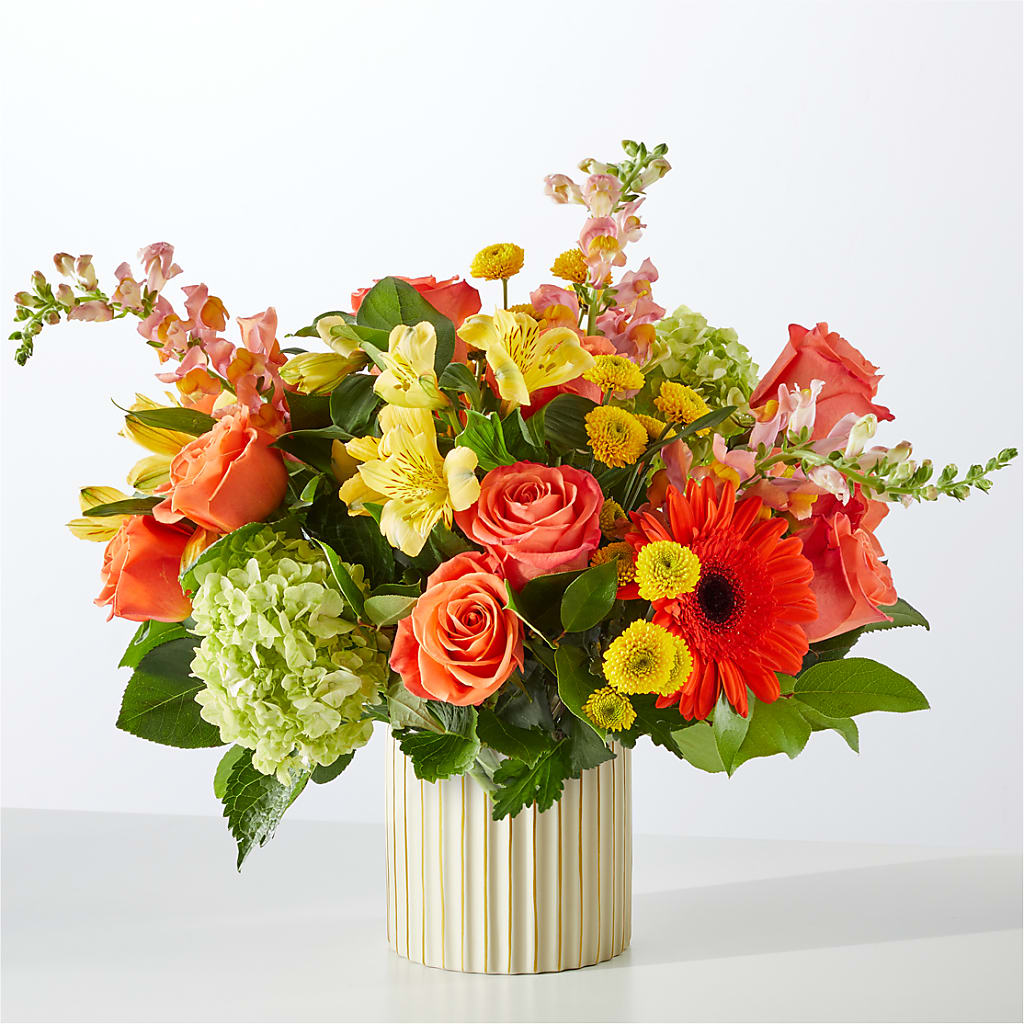 Autumn Sunshine Bouquet with Ivory Vase – DANI' SWEET DELIGHTS, Las Vegas NV