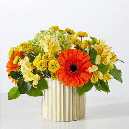 Autumn Sunshine Bouquet with Ivory Vase – DANI' SWEET DELIGHTS, Las Vegas NV