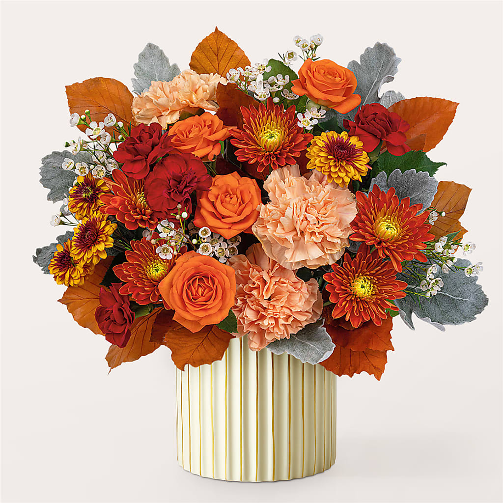 Merlot Bouquet with Ivory Vase – DANI' SWEET DELIGHTS, Las Vegas NV
