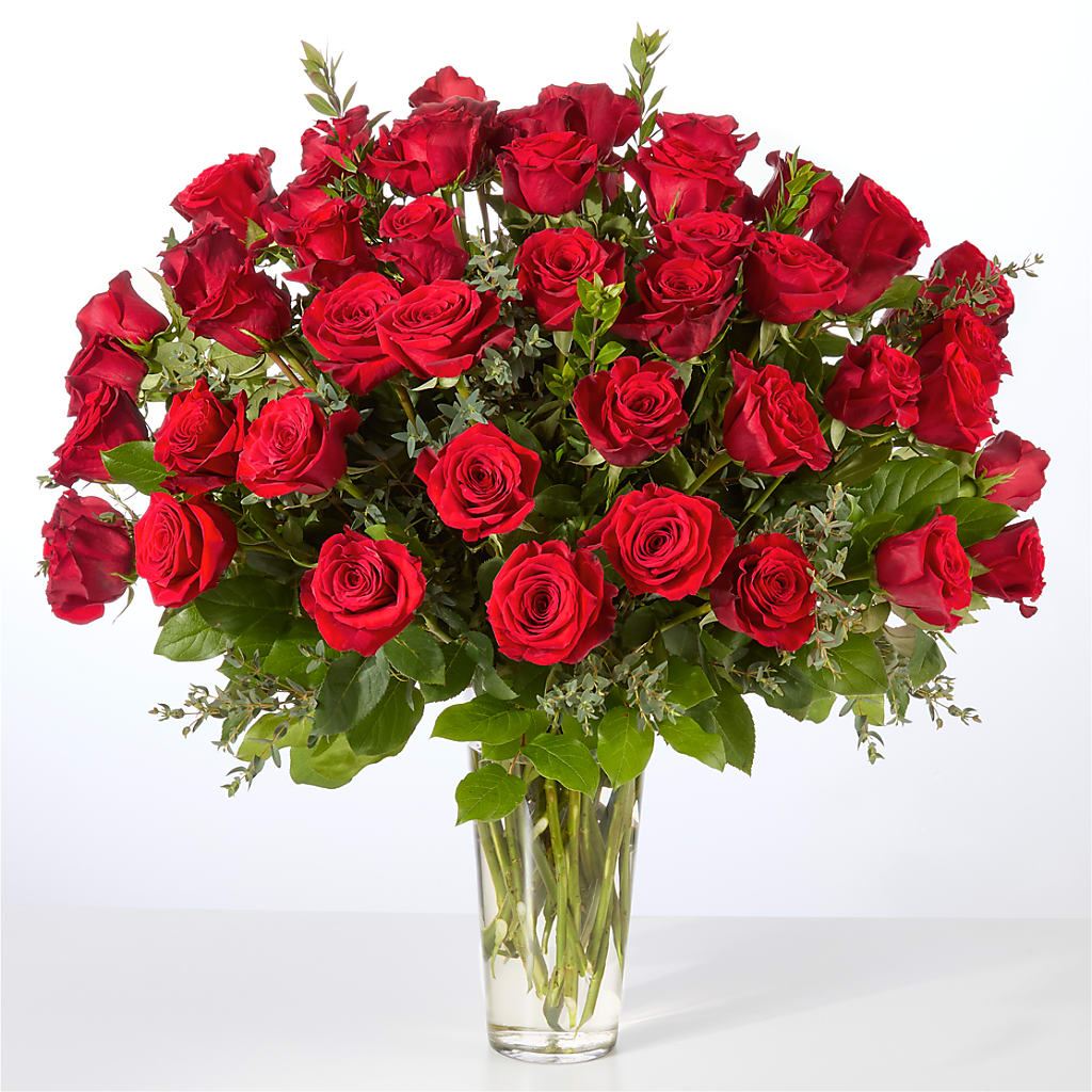 Forever Yours Fifty Stem Red Rose Bouquet – DANI' SWEET DELIGHTS, Las Vegas NV