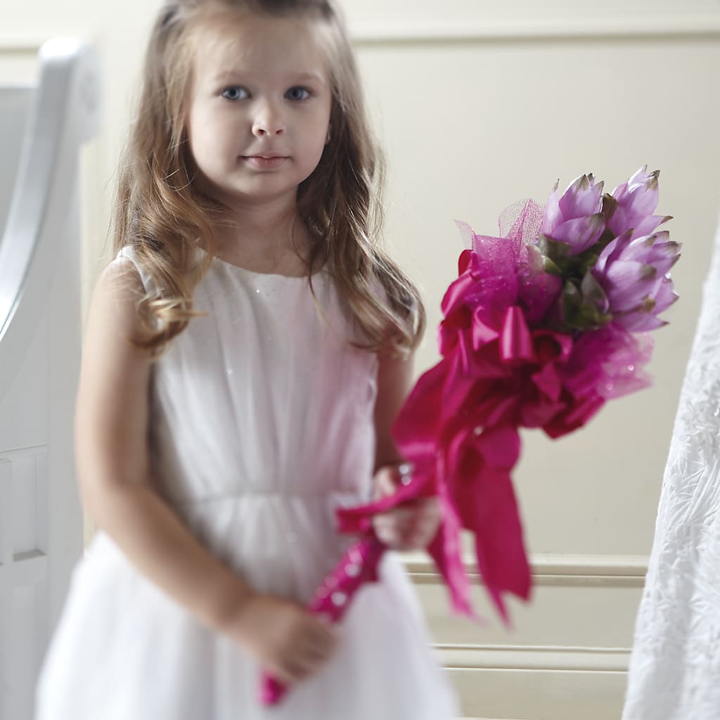 Sparkle Pink Flower Girl Bouquet – DANI' SWEET DELIGHTS, Las Vegas NV