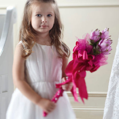 Sparkle Pink Flower Girl Bouquet – DANI' SWEET DELIGHTS, Las Vegas NV
