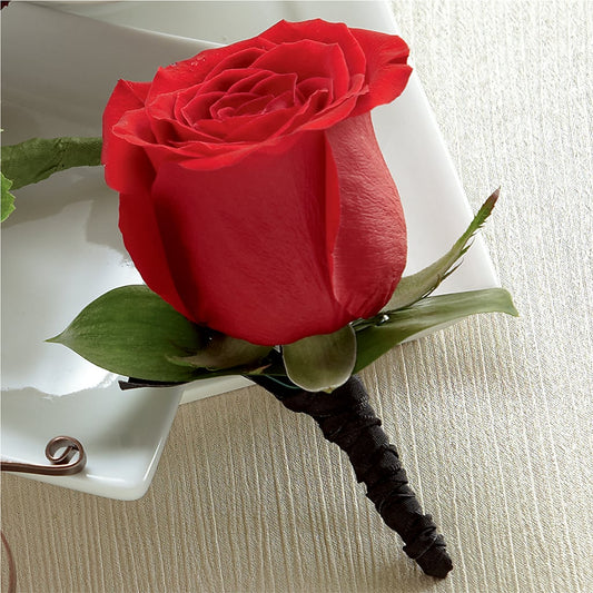 Red Rose Boutonniere – DANI' SWEET DELIGHTS, Las Vegas NV