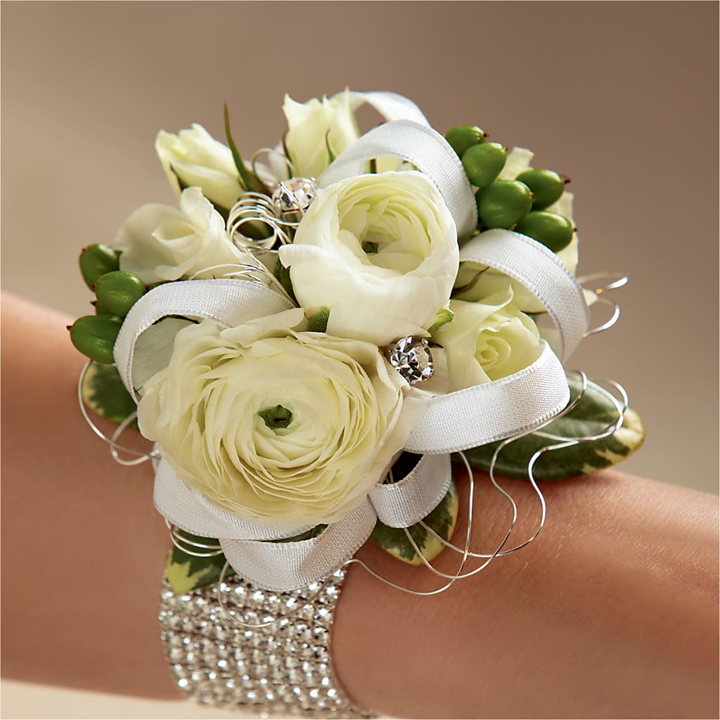 White Wedding Corsage – DANI' SWEET DELIGHTS, Las Vegas NV